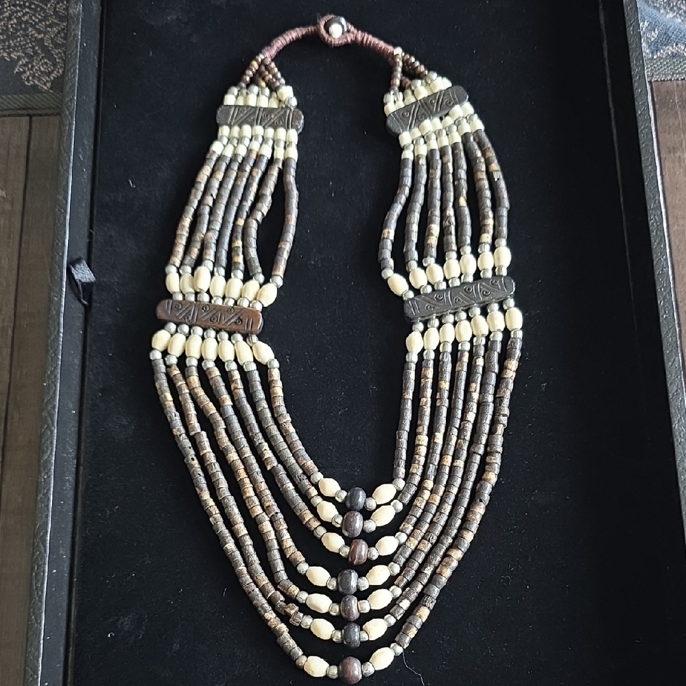 Elegant Multi-Strand Beaded Necklace